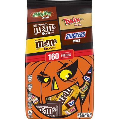 Mars - Snickers Twix M&Ms Milky Way Halloween Variety Bag - 61.57oz/160ct