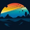 Men's Design By Humans Scenic colorful space view shuttle pilot science fiction art By happycolours T-Shirt - 2 of 4
