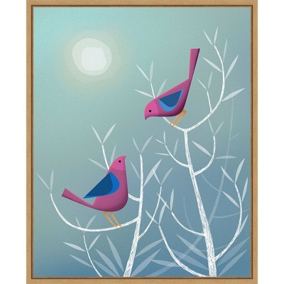 16" x 20" Harmony Birds and Branches by James Theodore Framed Wall Canvas - Amanti Art