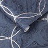 Aqueous Geo Cobalt Blue and Silver Geometric Paste the Wall Wallpaper - 3 of 4