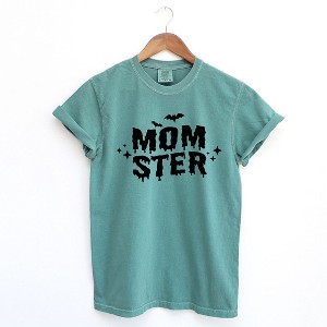 Simply Sage Market Women's Momster Bats Short Sleeve Garment Dyed Tee - 1 of 4
