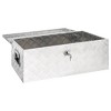 vidaXL Storage Box Silver 35.4"x18.5"x13.2" Aluminum - 4 of 4