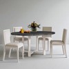 5-Piece Extendable Round Dining Table Set for 4-6, Kitchen Table Set with Upholstered Chairs, Birch Veneer Top for Dining Room or Kitchen - 2 of 4