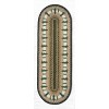 Earth Rugs Tall Timbers Oval Patch Rug, 2'x6', Braided Jute Runner with Pine Forest Scene - 2 of 3
