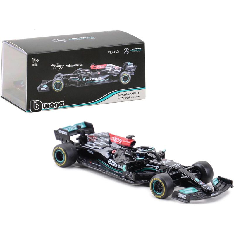 Mercedes-AMG F1 W12 E Performance #77 Valtteri Bottas "Petronas Formula One Team" F1 (2021) 1/43 Diecast Model Car by Bburago, 1 of 4
