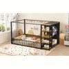 NicBex Kids Montessori Bed with Wardrobe,Full/Twin Size Floor Bed with Storage Shelves,Toddler bed for Bedroom,Black - 2 of 4