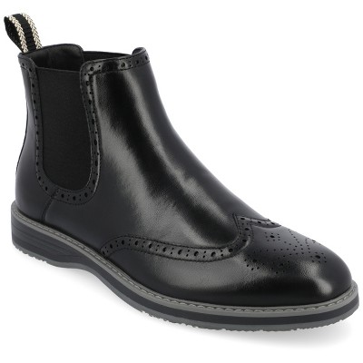 Vance Co. Mens Thorpe Wingtip Slip-on Chelsea Boot