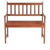 Patio Bench with Cushion 47.2" Solid Acacia Wood - 4 of 4