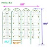 Kelly 2 Pack 86.7''x19.7''Metal Garden Trelli, Flower Support Tiered Planters for Climbing Plants, Patio Outdoor Furniture - The Pop Home - 2 of 4