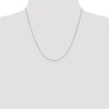 Black Bow Jewelry 0.5mm 14K White Gold Solid Box Chain Necklace - 2 of 4