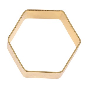 Unique Bargains Napkin Rings Iron Gold Tone 1Pc - 1 of 3