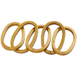 3'' x 36'' Metal Chain Sculpture Gold – CosmoLiving by Cosmopolitan - 1 of 4