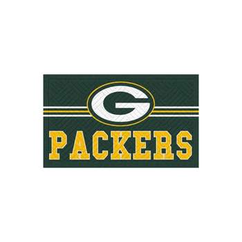 Evergreen NFL Green Bay Packers Embossed Mat Cross Hatch Indoor and Outdoor Doormat