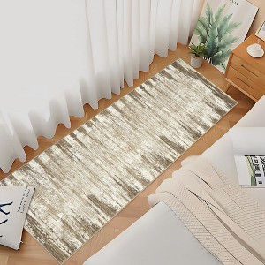coucheta Rugs, Washable Modern Abstract Accent Carpet, Non-Slip Low Pile Indoor Area Rug for Kitchen Bedside Soft No-Shedding - 1 of 4