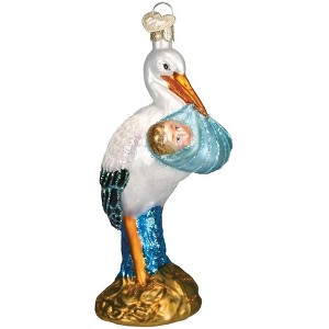 Old World Christmas Blown Glass Christmas Ornament, Boy Bundle of Joy - 1 of 3