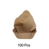 Unique Bargains Cupcake Liners Square Cup Disposable Oil Paper 2.36"x2.36"x1.10" 100 Pcs - 4 of 4