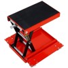 VisioGear 1100lb Motorcycle Lift with Dolly Jack, Scissor Lift Jack Wide Deck, Front Rear Center Tire Wheel Engine Stand, Red, 16.5"*14.7"*15.7" - 2 of 4