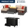 Celebalcony 6 Piece Sectional Seating Group With Cushions - 3 of 4