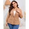 Whizmax Women's Plus Size Casual Blazers Open Front Work Office Jackets Blazer with Pockets - 3 of 4