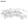 NicBex 100.7 Inch Sectional Sofa Couch Modern Convertible 3 Seater Couch with Removable Ottoman Upholstered Comfy Sofa for Living Room - 3 of 4