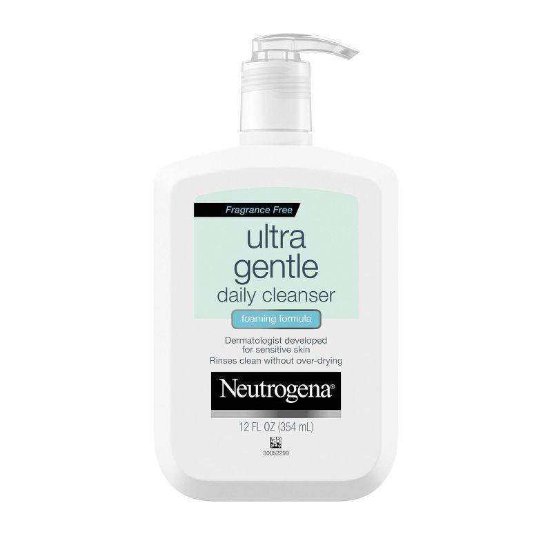 Neutrogena Ultra Gentle Foaming Facial Cleanser for Sensitive Skin - 12 fl oz, 3 of 11