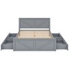 XIYUYEU Queen/King Size Wooden Platform Bed with 4 Storage Drawers  and Support Legs,No Box Springs Needed - 4 of 4