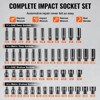 VEVOR Drive Impact Socket Set 1/4"  - 55 Piece Deep & Shallow Socket Set SAE 5/32"-9/16" and Metric 4-15mm - 6 Point CR-V Alloy Steel,BLACK - 4 of 4