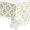 Unique Bargains Faux PU Restaurant Daily Gathering Tassel Table Cover 2 Pcs - 4 of 4
