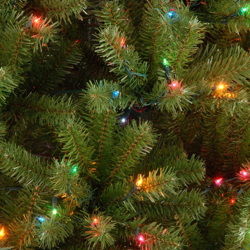 National Tree Company 6.5 ft Pre-Lit Artificial Full Christmas Tree, Green, North Valley Spruce, Multicolor Lights, Includes Stand, 4 of 8