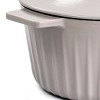 Gibson Enameled Cast Iron 3 Quart  Embossed Stripe Dutch Oven with Lid - 4 of 4