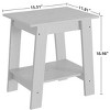 Whizmax End Table, Narrow Side Table with 2 Tier Storage Shelf, Small Space Side Table for Farmhouse Bedroom, Studio Apartment, Entryway - 2 of 4