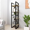 vidaXL Book Cabinet in Sonoma Oak - Industrial-Style 4-Tier Bookshelf 15.7"x11.8"x55.1" with Sturdy Engineered Wood/Ample Storage Space - 2 of 4