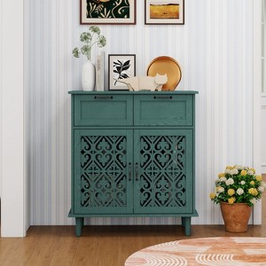 Okak Vintage Carved SideBoard Cabinet, Storage Cabinet with 3/2/0 Doors and 3/2/7 Drawers, Buffet Cabinet for Dining Room, Living Room - 1 of 4