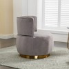 360 Degree Swivel Cuddle Barrel Accent Sofa Chairs with Wide Upholstered - 3 of 4