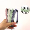 Unique Bargains Women's Non-slip Braided Teeth Comb Headbands Purple Green 4 Pcs - 4 of 4
