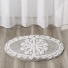 SEVOBAL Bathroom Rugs Bath Mat Rug Home Decor Carpet Shower Mat Home Decor Medallion Floral Pattern Shower Room Bathroom, Beige, 25"*25"*0.5" - 2 of 4