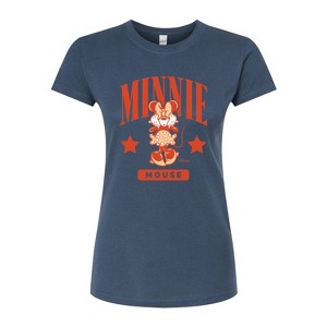 Women's - Disney - Minnie Mouse Collegiate Fitted Graphic T-Shirt - 1 of 3
