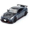 2022 Nissan GT-R (R35) Nismo Special Edition RHD Stealth Gray with Carbon Top and Hood 1/64 Diecast Model Car by Inno Models - 2 of 3