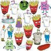 Aqua Teen Hunger Force Character 50CT Vinyl Large Deluxe Stickers Variety Pack - image 2 of 4