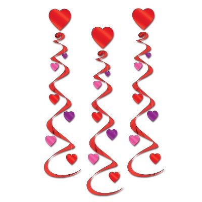 Beistle 30" Heart Whirls; 9/Pack 70050