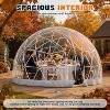 AMERLIFE Garden Igloo Dome Tent with PVC Transparent Cover, Quick Connect Installation, Waterproof Outdoor Dome for Winter, Patio, Backyard - 2 of 4