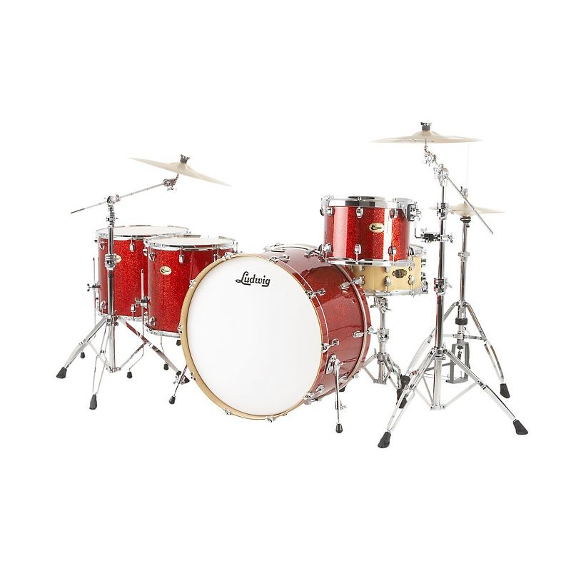 Ludwig Centennial Zep 4-Piece Shell Pack Red Sparkle, 2 of 3