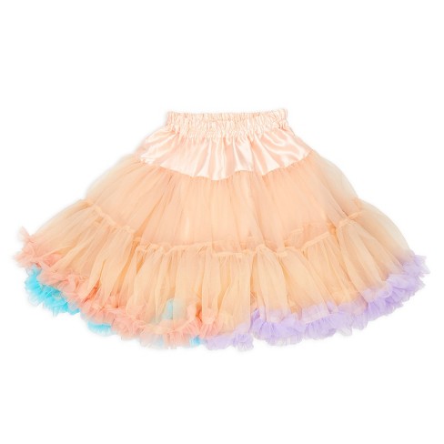 Sparkle And Bash Petticoat Under Skirt Fluff For Women, Tutu For Ballet  Dance, Adjustable Elastic Waist Size 22-36 In, Rainbow : Target