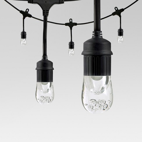 24ct Classic Café Outdoor String Lights Integrated LED Bulb - Black Wire - Enbrighten - image 1 of 4