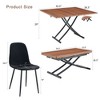 5 Piece Dining Table Set Kitchen Table Set with 4 Upholstered Chairs & Adjustable Height Table - ModernLuxe - 3 of 4