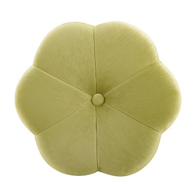Seraphina Gold Plated Base Light Green Velvet Vanity Stool