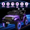 Kids Ride On Truck Car, 12V Battery Powered Ride On Toy for Toddlers, Electric Vehicle with Remote Control, Spring Suspension, LED Lights, Music - 2 of 4