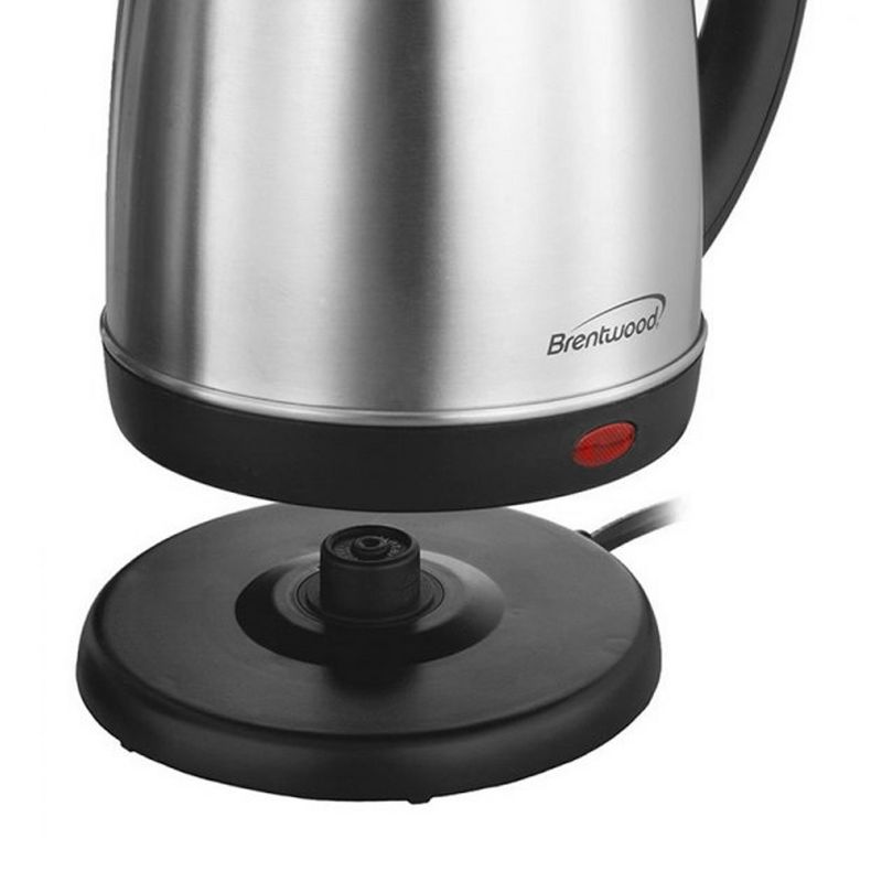 Brentwood 1.5 Liter 1000W Stainless Steel Electric Cordless Tea Kettle, 3 of 8