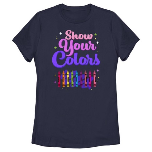 Women's Crayola Show Your Colors Crayons Lineup T-Shirt - image 1 of 4