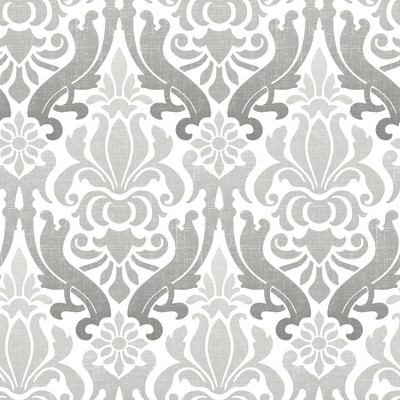 NuWallpaper Nouveau Damask Peel & Stick Wallpaper Gray